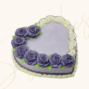 Lavender Bloom Shaped Anniversary Cake