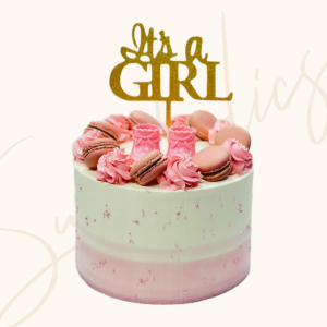 It’s a Girl Pink Macaron Cake