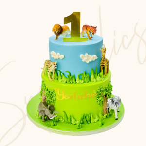 Safari Adventure Fresh Cream Cake (2 Tier)