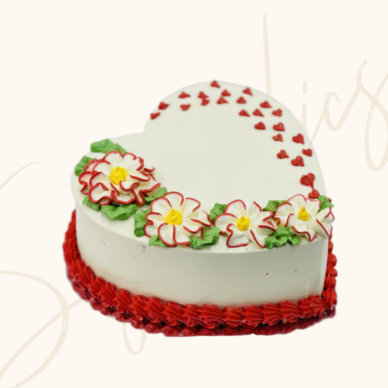 Sweet Affection Heart Shaped Anniversary Cake