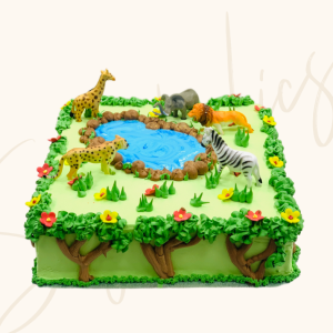 Safari Waterhole Fresh Cream Cake